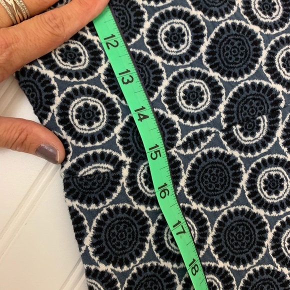 Loft knit quilted cap sleeve dress blue 14 - Picture 8 of 8